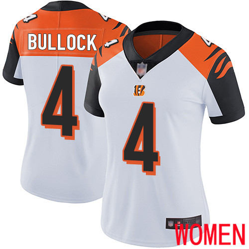 Cincinnati Bengals Limited White Women Randy Bullock Road Jersey NFL Footballl 4 Vapor Untouchable